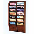 Latestluxury Cascade 14 Pocket Magazine Rack - Black & Mahogany LA3939478